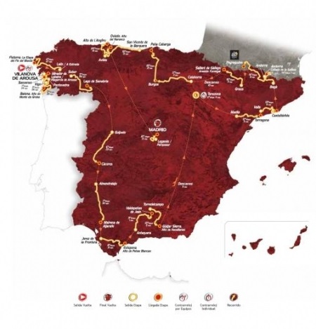 La Vuelta: Die Spanienrundfahrt startet am Samstag mit einem Mannschaftszeitfahren über 27 Km