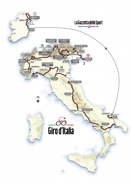 97. Giro d\’Italia Start in Nordirland mit Visaproblemen für Fahrer