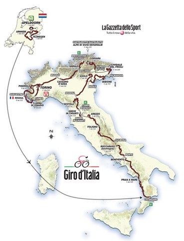 Giro d’Italia 6. – 29. Mai 2016 – Auf dem Papier ein schwerer Giro 2016