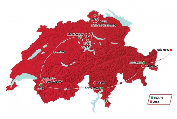 Die WorldTourRundfahrt Tour de Suisse vom 10. – 18. Juni 2017