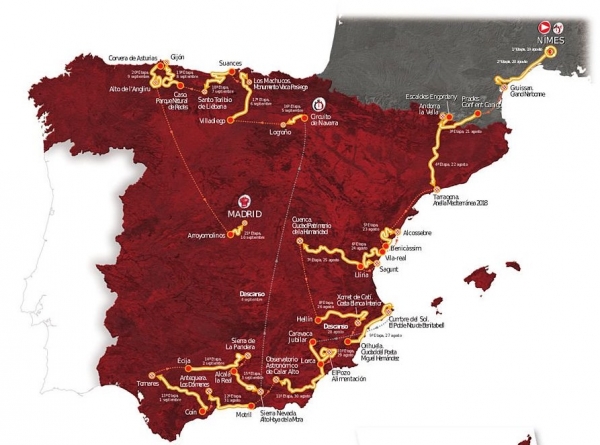 SpanienRundfahrt 2017 mit dem Angliru und weiteren 7 Bergankünften