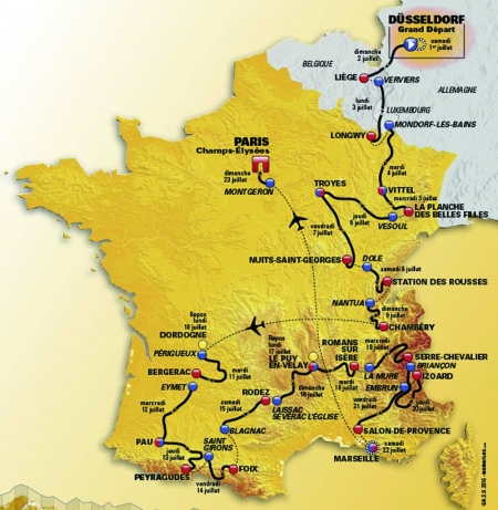 Tour de France 2017 startet am Samstag 1. Juli in Düsseldorf
