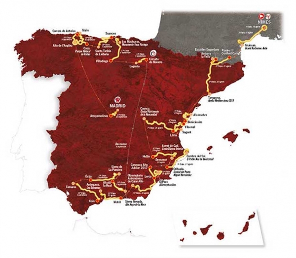 Morgen Samstag startet die SpanienRundfahrt 2017 in Nîmes Frankreich
