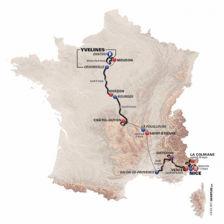 76. Paris – Nizza 2018 startet heute mit einer Etappe über 135 Km