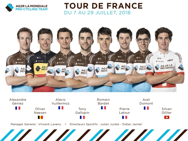 Tour de France 2018: Das Team AG2R La Mondiale ohne Mathias Frank aber mit Silvan Dillier