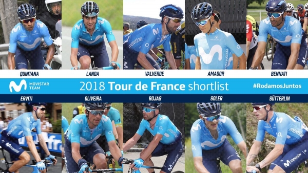 Tour de France 2018: Movistar startet mit 3 Leader in die Tour
