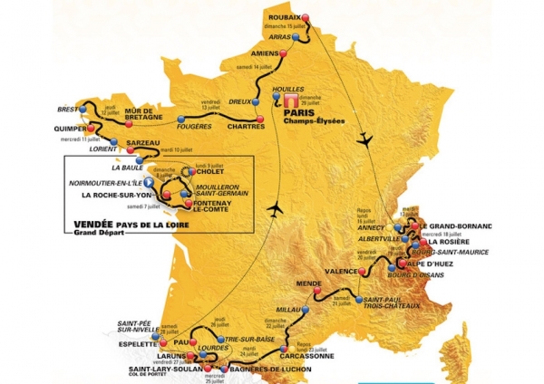 105. Tour de France 2018 startet im Département Vendée – Pays de la Loire