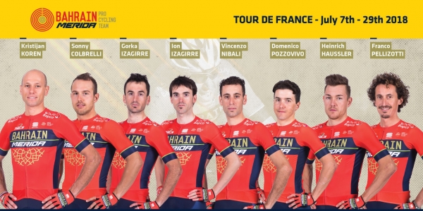 105. Tour de France 2018: Bahrain Merida mit Vincenzo Nibali als Leader