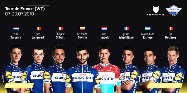 105. Tour de France 2018: Starkes QuickStep Floors Team aus Belgien