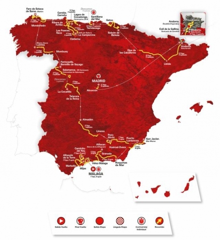 Vuelta a Espana vom 25.8. – 15.9.2018 und 3’254,7 Km