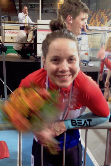 Laurine van Riessen Nederlands kampioen  Keirin 2018.