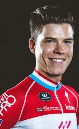 Bob Jungels, Luxembourg, überrascht im Finale das Feld und siegt in der 4. Etappe in Kolumbien