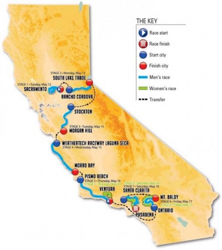 14. Amgen Tour of California vom 12. – 18. Mai 2019 mit zwei Schweizern