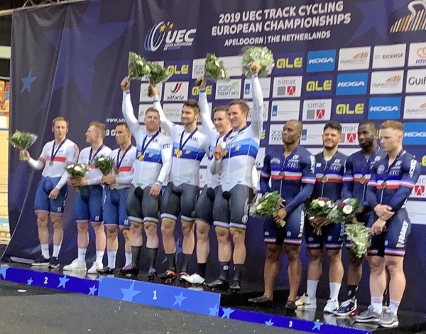 Eerste goud op Europees kampioenschap baanwielrennen in Omnisport centrum te Apeldoorn voor Nederlan