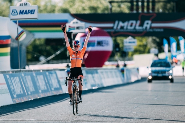 Anna van der Breggen: twee keer goud op WK in Imola.