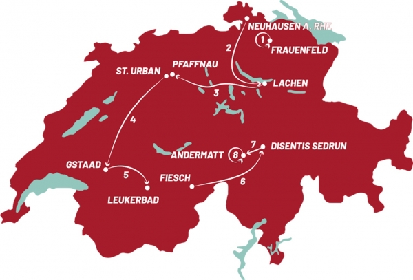 Tour de Suisse 6. – 13. Juni 2021 – 6. und 8. Etappe müssen geändert werden