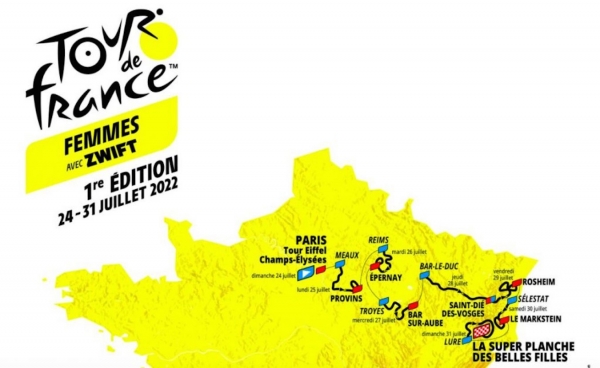 Die Tour de France Femme 2022 mit 8 Etappen und 1’029 Km