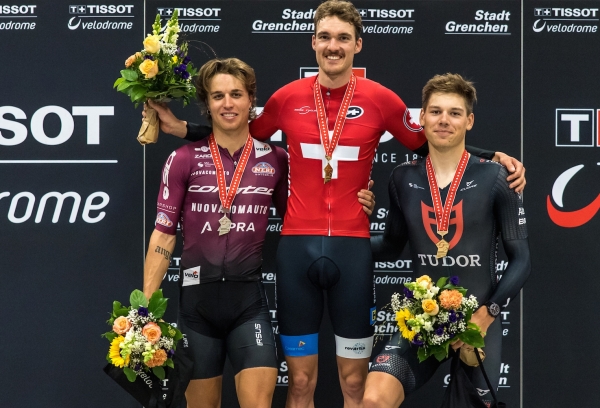 Simon Vitzthum Schweizermeister im 1 Km Einzelzeitfahren auf der Bahn