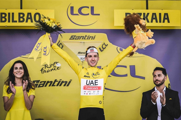 1e Etappe en geel in de Tour de France voor Adam Yates.