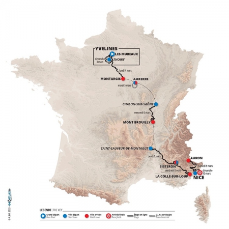 82. Ausgabe von Paris-Nizza 3. – 10. März 2024