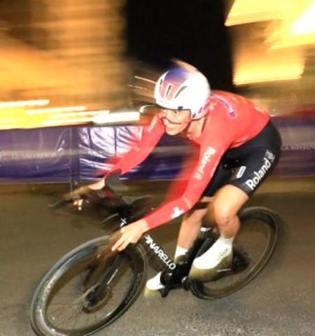 Elena Hartmann, Schweiz, siegt im Prolog der 5. Vuelta a El Salvador 2024