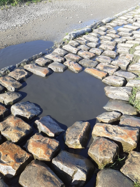 Zuschauer klauten Pavés am Carrefour de l’Arbre bei Paris-Roubaix