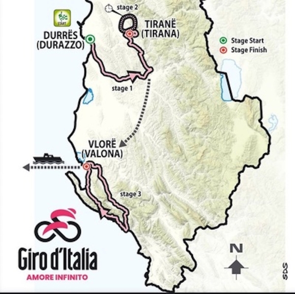 Giro d'Italia startet in Albanien am 9. Mai 2025 für 3 Tage
