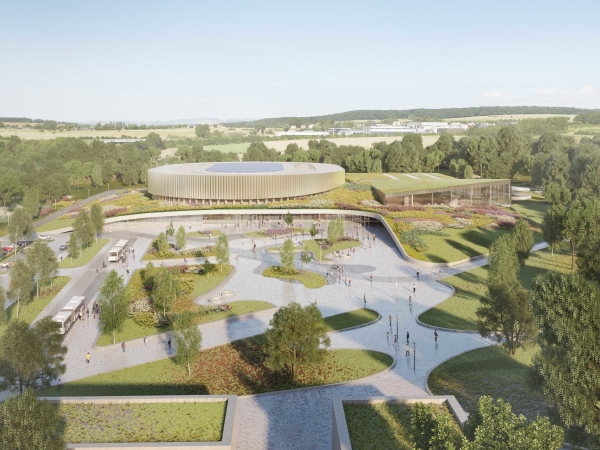 In Luxemburg wird ein Sportkomplex mit Radrennbahn gebaut