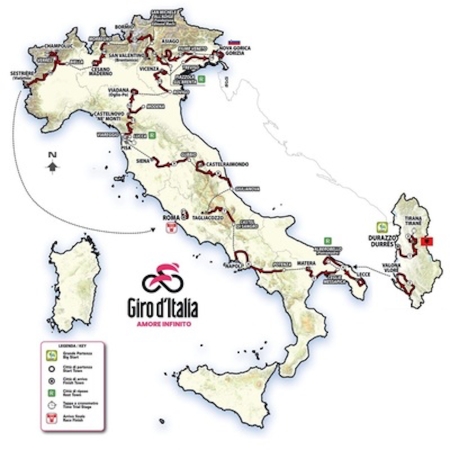 108. Giro dItalia 2025 in 21 Etappen von Albanien nach Rom