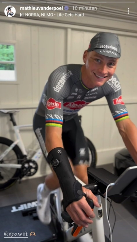 Mathieu Van Der Poel erlitt eine Gelenkverletzung am Handgelenk