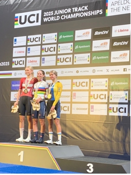 Chantal Pegolo Italië verovert goud op het onderdeel afvalkoers.