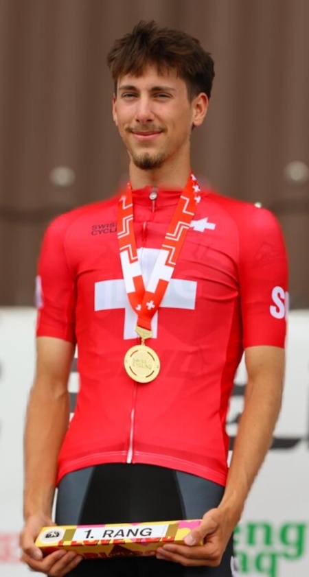 Antoin Salamin, Schweiz, verpasst den Sieg knapp bei Kuurne-Brüssel Kuurne der Junioren