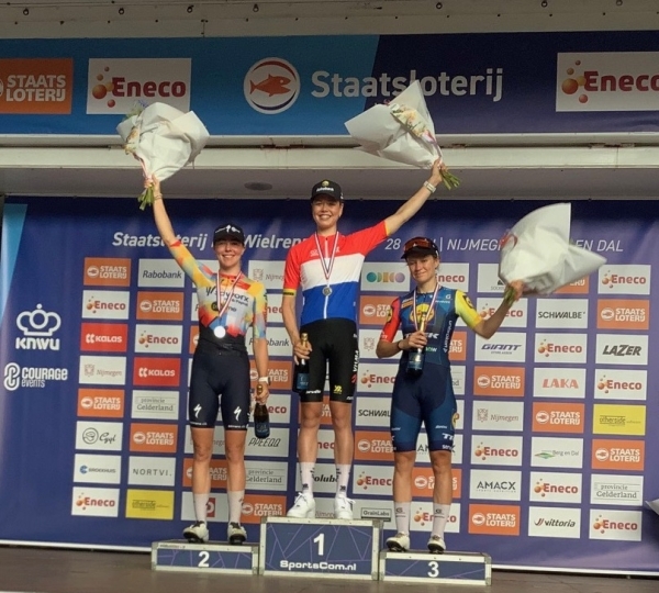 Lieke Nooijen Nederlands kampioene na sterke sprint