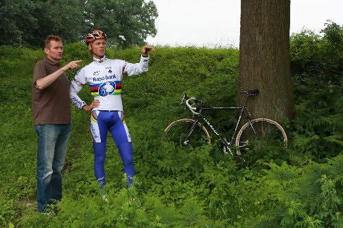 Lars Boom verkent WK-parcours